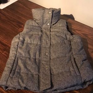 Old Navy puffer vest - gray tweed
